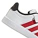 adidas, Streetalk Elastic Lace Shoes (Little Kid), White/Better Scarlet/Black, 1, Wide