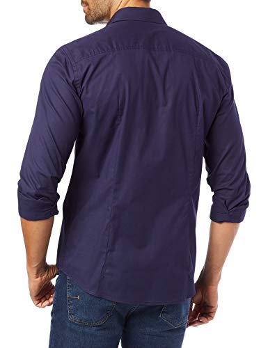 Camisa Básica Manga Longa Enxuto Color, Reserva, Masculino, Marinho, G