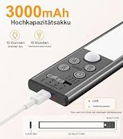 Gritin 2026 Gen 2 Schrankbeleuchtung Unterbauleuchte-44,3cm/2 Pack, Schwarz – Ansicht 8