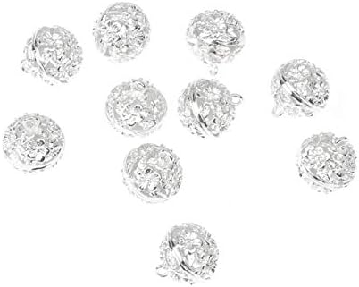 Healifty 10pcs Spiral Spring Bead Cages Pendants Ball Pendants Charm for DIY Lava Stone Beads Gemstone Jewelry Making Accessories (Silver)