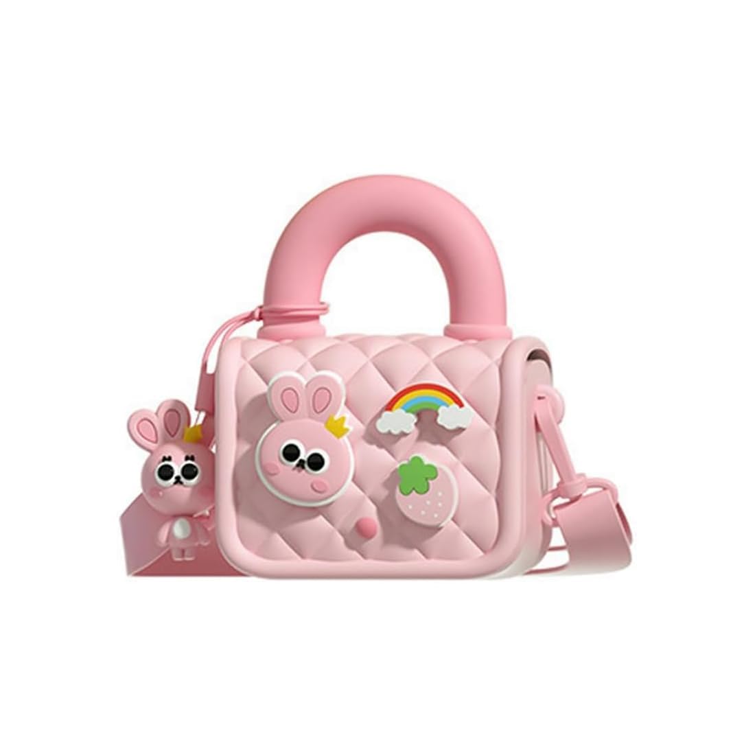 Sling Bag for Kids | Cute Stylish Handbag for Girls | Small Silicone Purse | Mini Cartoon Bag for Daily Use | Casual Coin Pouch for Earphones & Keys Cute Stylish Handbag Purse for Kids (CKP-01)