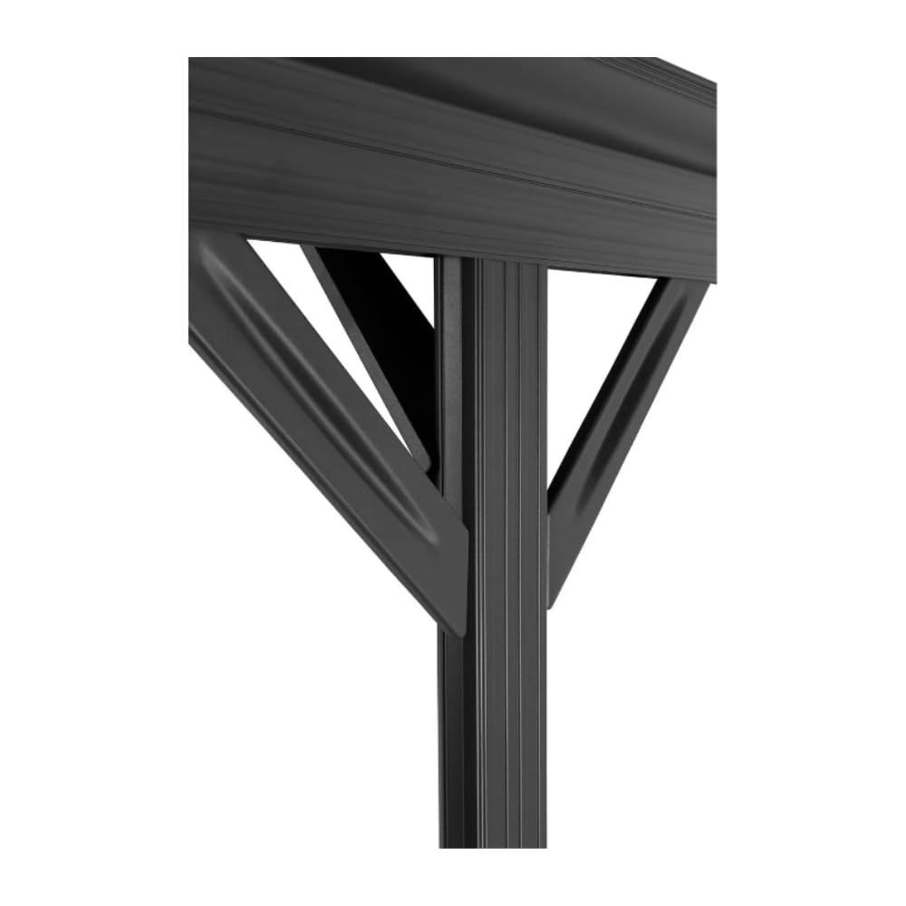 HORI Carport Aluminium/Anthrazit, witterungsbeständiger Auto Unterstand, Moderne Garagenüberdachung für den Außenbereich, Stabiler Garagenunterstand mit 5030 x 3050 x 2320, Bogendach