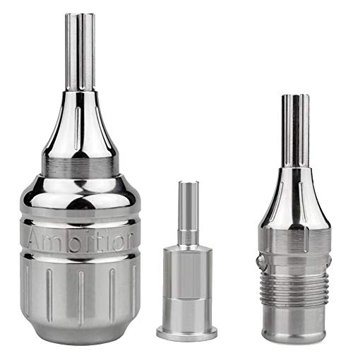 Romlon Tattoo Cartridge Grips - 28mm Tattoo Grip Tubes Adjustable Twist Tattoo Machine Cartridge Grips Tattoo Handle Tube Aircraft Aluminum with Drive Bars for Tattoo Gun Supply Tattoo Accessories