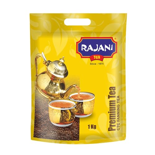 Image of RAJANI Premium Fanning Tea Powder (1Kg), Pure Assam CTC Process Kadak Chai Patti | Rich Flavoured Premium Black Tea Powder with Strong & Refreshing Aroma