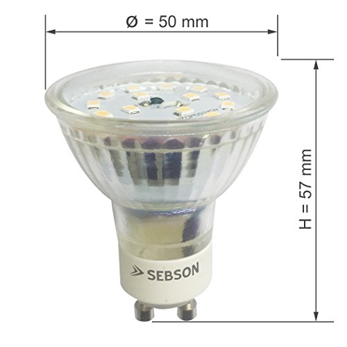 SEBSON Lampadina LED GU10 5W (Equivalente a 30W)