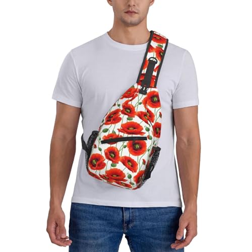 Mochila bandolera con estampado floral para viaje miniatura 7