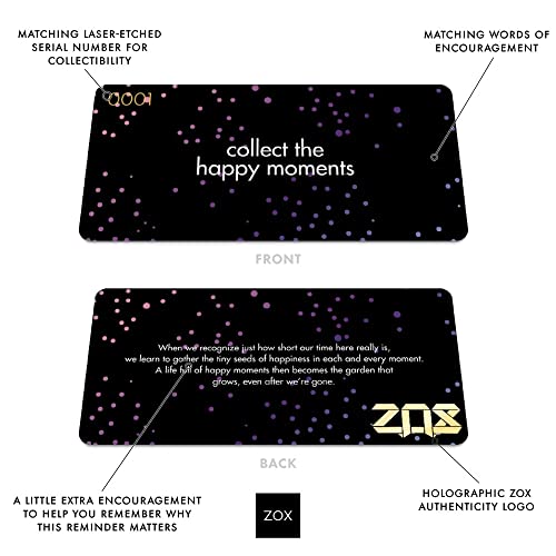 Zox Inspirational & Motivational Bracelet – Collect The Happy Moments – Uplifting Reversible Stretch Wristband With Positive Affirmations Made From Recycled Plastic – Encouragement Gifts For Men, Women & Kids - Medium #TOP3