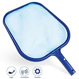 [page_title]-TedGem Kescher PoolReinigung, Kescher Schwimmbad Blatt Skimmer Netz, Pool Reinigungsset mit Kescher-Aufsatz Oberflächenkescher blau