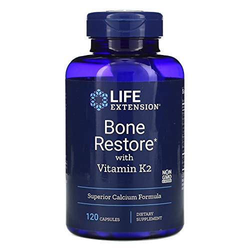Life Extension Bone Restore with Vitamin K2-120 Capsules