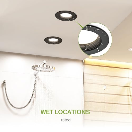 ASD 6 Pack Black Retrofit LED Recessed Lighting 6 Inch, 5CCT Wafer Lights by ASD - Used condition - Image 7