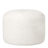 puff redondo grande para closet POLAR ACOGEDOR; Este polar suave como una nube cuidadosamente seleccionado equilibra brillantemente comodidad y estilo contemporáneo y es un regalo indulgente para su hogar; Esta textura de polar acolchonado relajado y tentador le proporcionará muchas horas de comodidad; es perfecta para un descanso relajante
