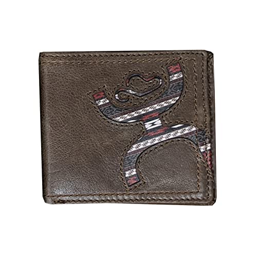 Image of HOOEY Bi-Fold Leather Men's Wallet (Hands-Up - Nomad Print)