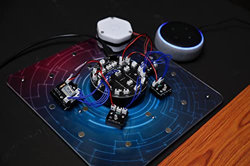 WizGear IoT Tinkering Kit – Design-Build-Code IoT Smart Devices for Kids 6+ - Alexa and Voice Enabled –WiFi Enabled – STEM Apps – Creating Confident Tech Innovators