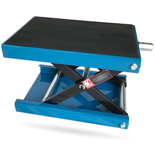 Motoos 1100 Lb Wide Deck Motorcycle/Atv Center Scissor Lift Jack Hoist Stand Bikes, Blue #TOP19