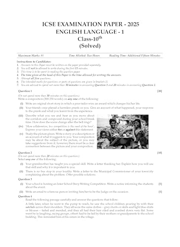Image of Oswaal ICSE Question Bank Chapterwise & Topicwise Solved Papers Class 9 & 10 English-1 For 2026 Exam