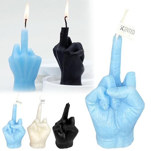 Middle Finger Candles,Funny Middle Finger Scented Candles,Soy Wax Hand Gesture Cute Candles,Creative Middle Finger Shaped Gesture Candles,Prank Candle Gift Home Bedroom Decoration Ornaments Supplies