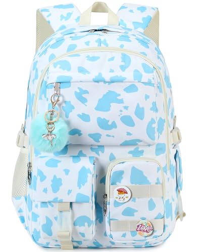Hidds Mochila para meninas, faculdade, escola, escola, viagem, laptop, mochila para adolescentes e mulheres (azul)