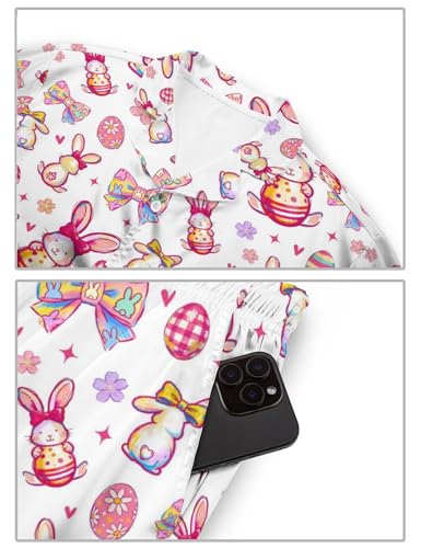 Image of Funny Satin Pajamas Set for Women Button Down Sleepwear Print Pjs Set 2 Piece Short Sleeve Loungewear Gift for Women