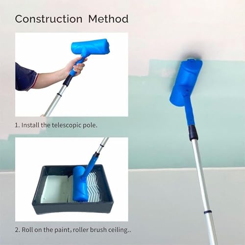 Rouleau de peinture 25 cm outil réglable anti trace plafond - 3