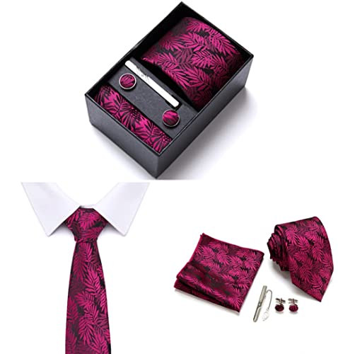 Corbata formal clásica para hombre con set de regalo miniatura 2