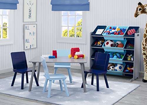 Delta Children Kids Toy Storage Organizer with 12 Plastic Bins - Greenguard Gold Certified, Grey/Blue - image 5