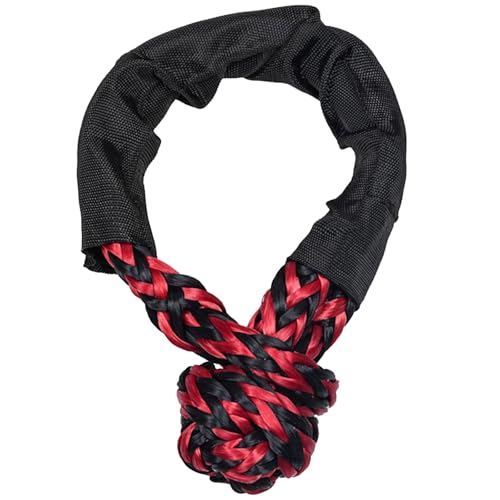 GAOSHA Grillete sintético suave para canotaje, remolque, SUV, camión, recuperación junto con cuerda de recuperación de 17 toneladas, carga de 37000 libras