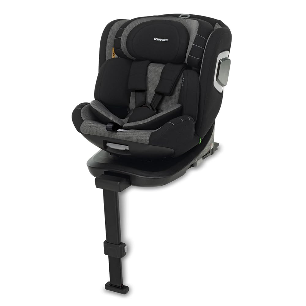 Foppapedretti Iturn PRO i-Size seggiolino auto girevole 360° per bambini da 40 a 150 cm di altezza, Black