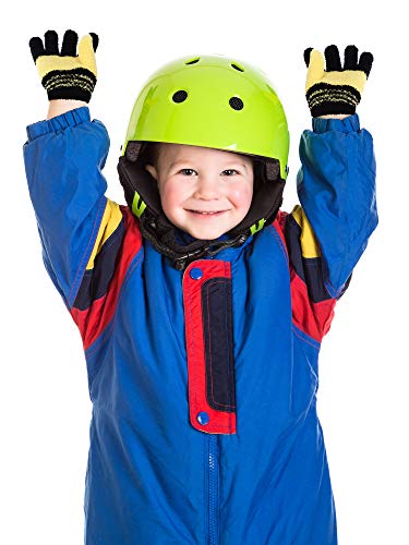 Image of SATINIOR 5 Pairs Kids Gloves Full Fingers Knitted Warm Gloves Winter Mittens for Little Boys and Girls Daily Supplies