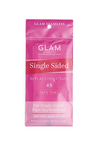 Glam Seamless Single Sided Tape for Hair Extension, Replacement Tape for Tape in Hair Extensions - 48 Tape Tabs