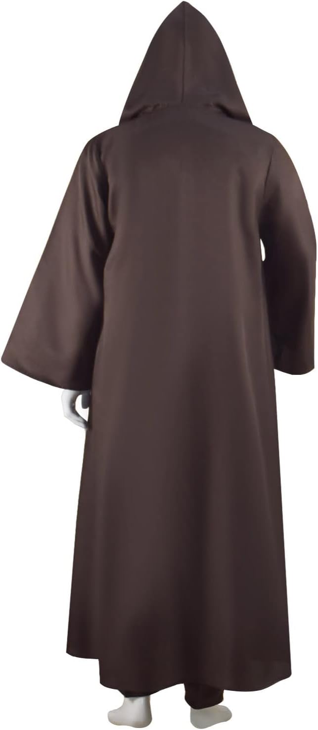 Adult Tunic Costume for Jedi Outfit Skywalker Halloween Cosplay Costume Hooded Robe Cloak Full Set Uniform