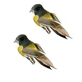 LWINGFLYER Lot de 2 Oiseaux artificiels en Mousse avec Pinces pour travaux manuels, Jardin, décoration de Printemps, Arbre de Noël, Accessoires de Mariage