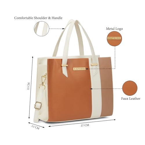 Image of Caprese Deer Medium Satchel Bag for Women with Multiple Compartments, Adjustable & Detachable Strap | Versatile Shoulder, Crossbody & Handheld Bag for Work, Travel, and Everyday Use