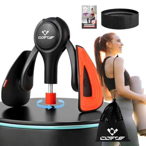 Oberschenkeltrainer, 15-70 lbs Beckenbodentrainer für Frau, Multifunktionaler Gesäßtrainer, Po Trainer mit Resistance Bands, Beinpresse für Zuhause, Beckenboden Trainingsgerät zum Formen (Black)