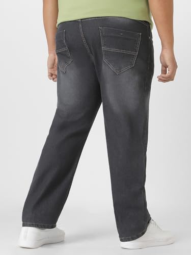 Image of Urbano Plus Men Mid Rise Regular Fit Washed Jeans Stretchable