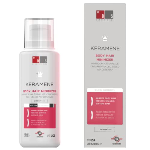 DS Laboratories Keramene 头发生长抑制剂 - 面部和身体头发抑制剂,最大限度地减少剃须、打蜡和脱毛的需求,减缓头发再生,不含对羟基苯甲酸酯