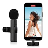 Azarton Wireless Lavalier Mikrofon für iPhone - Ansteckmikrofon Kalellos Microphone mit Clip Mini Lapel Mic für Externes Aufnahme Vlog Videoaufzeichnung YouTube Facebook Live Stream Tiktok