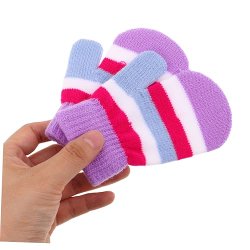 Didiseaon 6 Pairs Stretchy Warm Knit Gloves Full Finger Winter Mittens for Boys Elastic Soft Gloves for Cold Weather Outdoor Adventures4