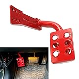 Red Metal Dead Pedal Left Side Foot Rest Kick Panel for 2007-2016 Jeep Wrangler JK & Unlimited