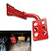 Red Metal Dead Pedal Left Side Foot Rest Kick Panel for 2007-2016 Jeep Wrangler JK & Unlimited