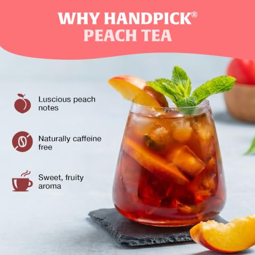 Image of HANDPICK Peach Fruit Tea(80 Teabags) Fruity, Floral & Refreshing Flavor