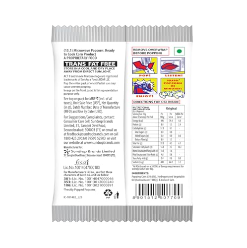 Image of Act II Original Microwave Popcorn, 30g