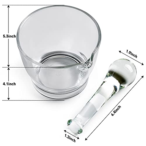 Ultrassist 16Oz Glass Mortar And Pestle Bowl, Medicine Grinder And Mixer For Pharmacy Or Science Lab #TOP3