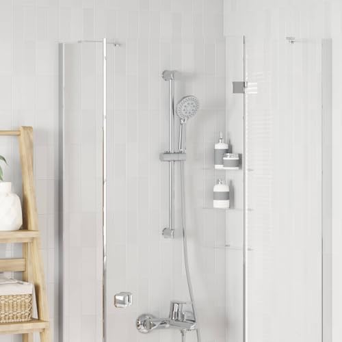 Soporte para alcachofa de ducha ajustable de pared en acero inoxidable cromado LoogCape 2