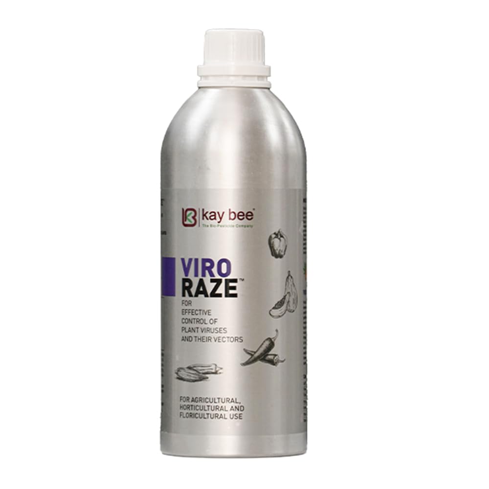 Kay Bee Viro Raze, A Botanical Bio Viricide To Control Viral Diseases in Chili, Tomato, Papaya & More, Boosts Resistance Growth & Yield, Organic Residue-Free, Healthy Plants Healthy You -5Lit