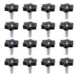 Antrader M8 x 20mm Male Thread Star Knob Handles Hexagonal Shaped Clamping Nuts Knobs Grip Handle for Machinery Latche 16Pcs
