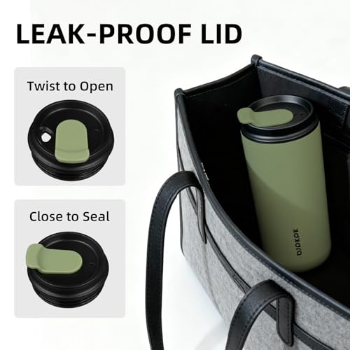 Image of BJPKPK 16oz Insulated Travel Coffee Mug, Stainless Steel Tumbler