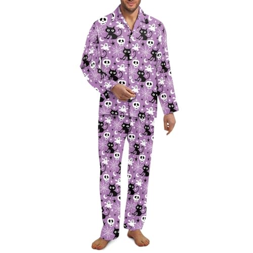 Pajamas for Men Set Cotton Comfy Pajamas Adults Sleepwear Sets Soft Lightweight Night Wear Loungewear House Wear