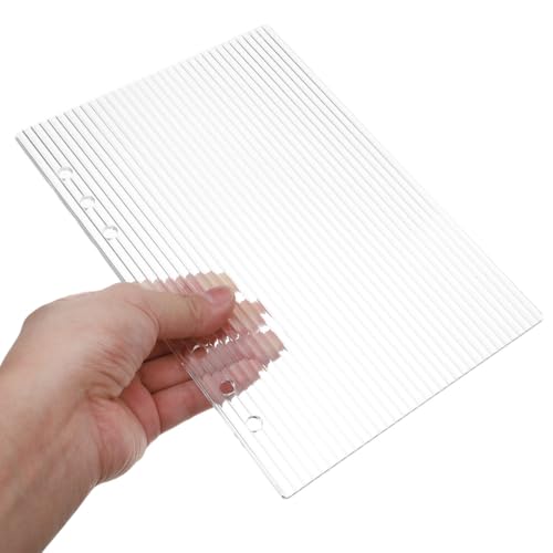 Image of Clear A5 Binder Cover, 6 Ring Transparent Acrylic Planner Protector Shell, Minimalist Refillable 6 Hole A5 Notebook Cover for Budget Binders, Journals & Office Planners (8.27 inch x 5.91 inch)