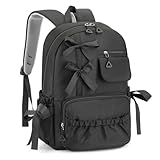 RTGNEI Kawaii Coquette Backpack with Bows for Teen Girls School Bookbag Aesthetic Dance Bag