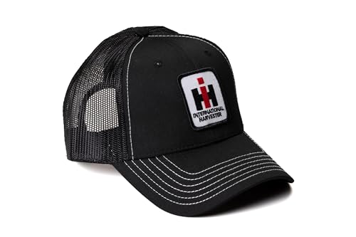 J&D Productions International Harvester IH Logo Hat, Black mesh